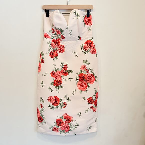 Sachin & Babi Nora Rose Notch Neck Taffeta Midi Dress - Picture 4 of 10